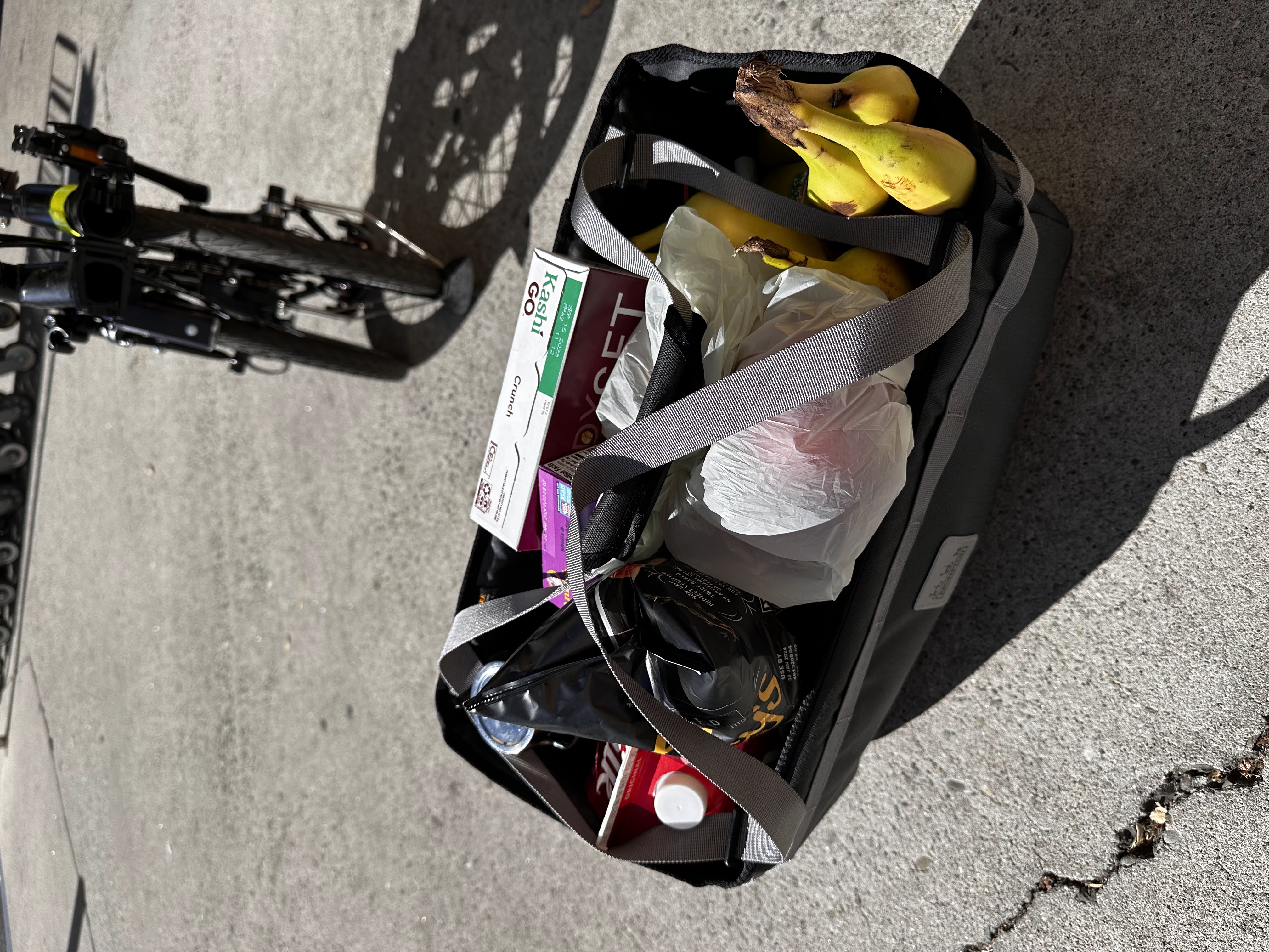 The Borough Basket bag filled with groceries